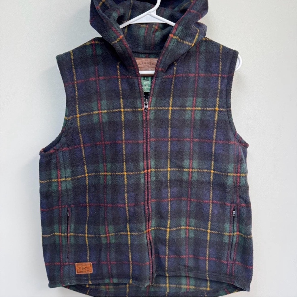Ralph Lauren Plaid Hooded Vest